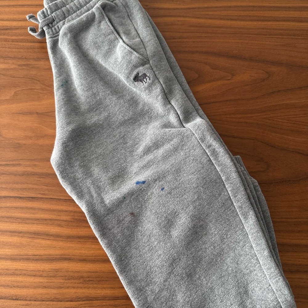 abercrombie kids Grey Sweatpants with Logo